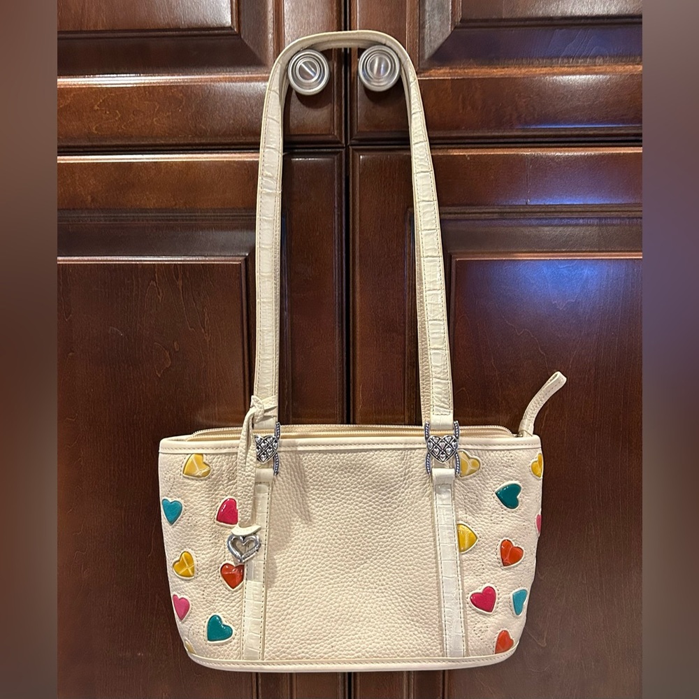 Vintage Brighton Fresca Colorful Hearts Shoulder Bag